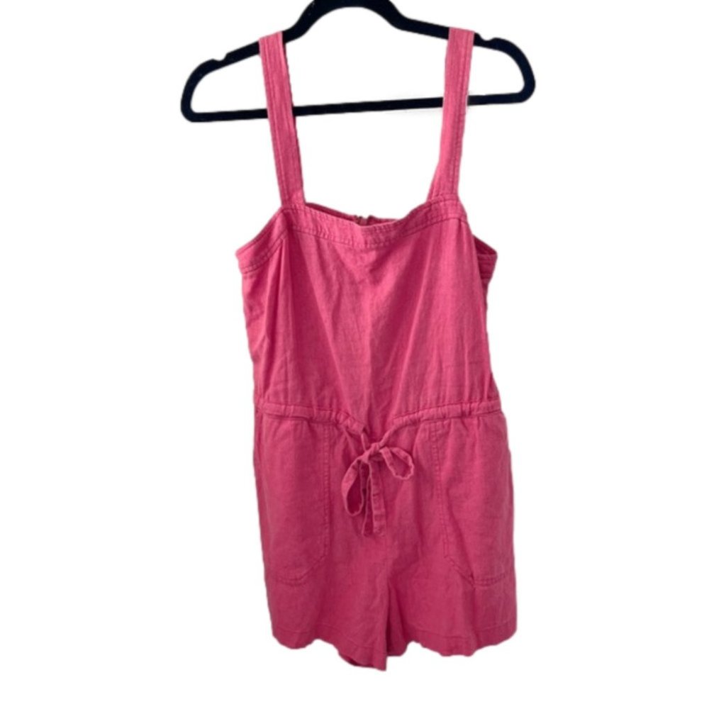 Linen Blend Gap Sleeveless Adjustable Strap Romper Women’s Size 4 - Picture 1 of 10